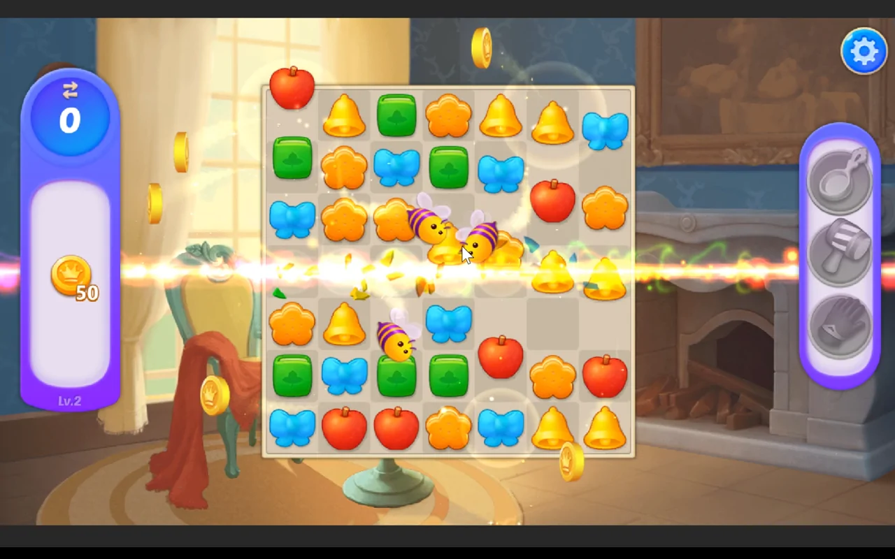 Match gems to cast magic